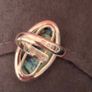 Turquoise chrysocolla,  genuine silver ring 925 Image 2