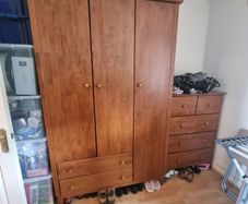 Solid Pine Triple Wardrobe & Matching Chest of Drawers  100 ONO