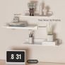 2 White Metal Floating Shelves (50x12cm) Image 3