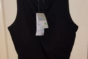 Black cropped top with built in cups
