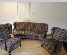 Vintage 3-Piece Suite (Sofa & 2 Wingback Armchairs)