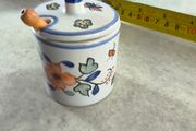 Moutarde De Dijon Maille 1747 France Floral Porcelain Lid Jar W/glass Spoon New