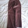 Wine Faux Leather Pants Image 2