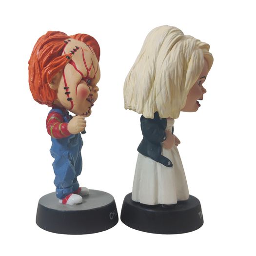 Chucky and Tiffany Little Big Heads Bride of Chucky Sideshow Collectibles