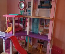 Barbie DreamHouse Dollhouse with 75+ Accessories and Wheelchair Accessible Elevator, 10 Play Areas, 3 Custom Light Settings & Music, GRG93