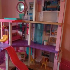 Barbie DreamHouse Dollhouse with 75+ Accessories and Wheelchair Accessible Elevator, 10 Play Areas, 3 Custom Light Settings & Music, GRG93