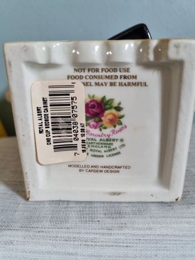 Rare Collectible Miniature Royal Albert 'Old Country Roses' Bedside Cabinet Teapot by Cardew Design