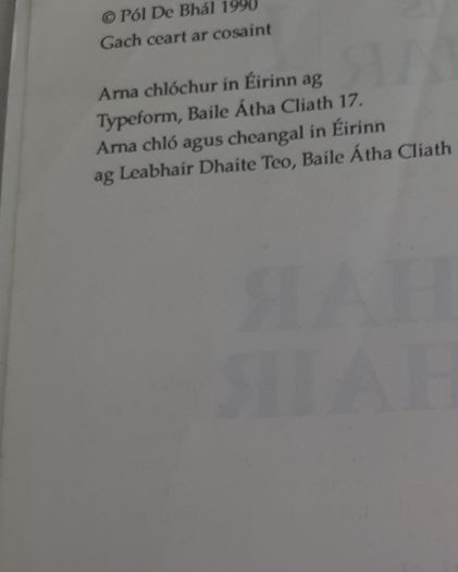 Vintage Gaeilge school book 1990