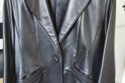 Black real leather Jacket UK 14