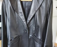 Black real leather Jacket UK 14
