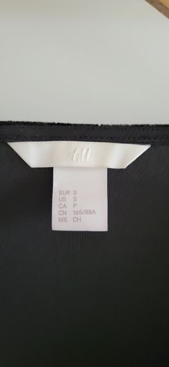 H&M black velvet sparkle dress Sz S (Fit 10-12UK)
