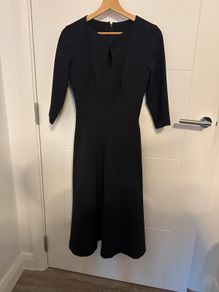 Diva Casares Three Quarter Sleeve A-Line Dress