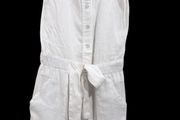 white dress, brand: United Colors of Benetton, fabric: linen