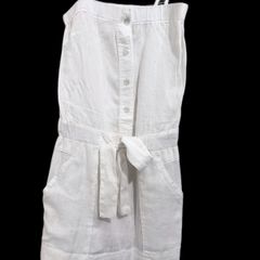 white dress, brand: United Colors of Benetton, fabric: linen