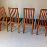 4 Kai Kristiansen Danish mid century dining chairs Image 2