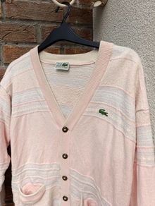 Vintage Lacoste Wool Blend Cropped Jumper Womens Small UK 8