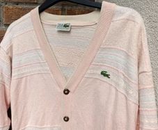 Vintage Lacoste Wool Blend Cropped Jumper Womens Small UK 8