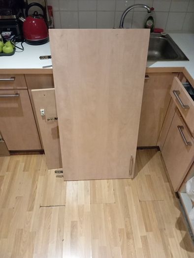 kitchen press doors (three) 1large. 2 normal