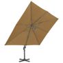 Outdoor Umbrella with Portable Base Taupe Image 5