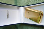 Vintage Ronson Gold Tone Lighter Made In England Tested In Original Box