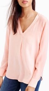 J Crew silk long sleeve blouse