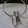 PRICE DROP Silver & Moonstone Bangle, Modernist Design, London Hallmarked, 1972 Image 2