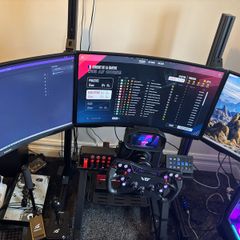 3x Samsung 27" + Trak Racer Triple Monitor Stand