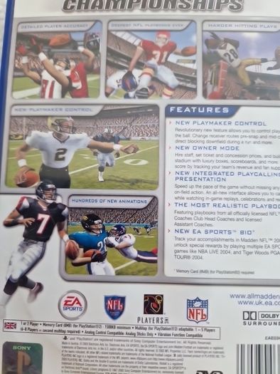 Madden NFL 2004  PlayStation2 Ps2 Games Original