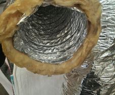 Insulated flexible ventilation pipe 152mm x 10m