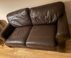 Brown Leather Sofa Free to Take