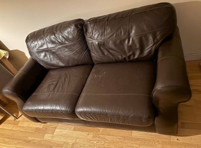 Brown Leather Sofa Free to Take