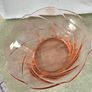 Vintage Heisey Pink Twist Depression Glass Serving Bowl 8 inches. Image 4