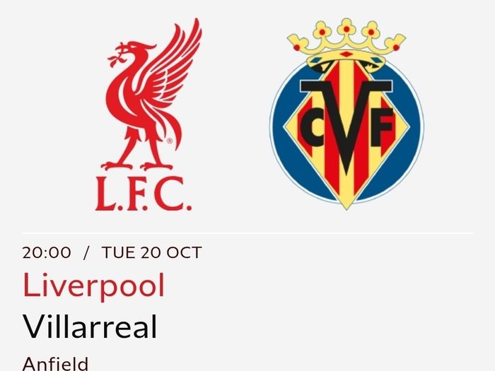 Liverpool tickets Vs Villarreal