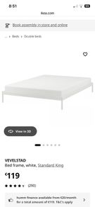 white metal bedframe ikea