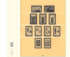 1974-1979 Gibraltar Lindner-T Illustrated 18 Ring Hingless Album Pages with illustrated examples of stamp. Pages 16-32 excluding page 26 (includes 16 images)