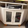 Upcycled Grey Corner TV Unit Media Cabinet Image 2