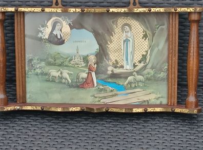 Vintage Art Nouveau LOURDES Tray