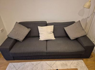 Ikea Kivik 3 seat sofa  - anthracite (very good condition)