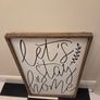 Rustic Lets Stay Home Wall Sign Image 2