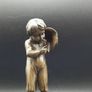 Smoking Boy With Hat - Bronze, Marble (Signed) Image 7