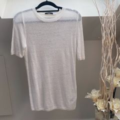 White Linen Knit Jumper
