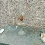 Vintage Original Eagle Glass Oil Lamp Image 2
