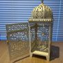 Decorative Cream Metal Moroccan-Style Lantern Image 3