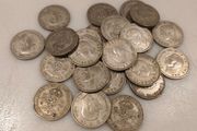 English 2 shilling coins