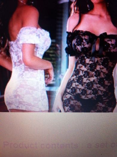 Black or white lace lingerie