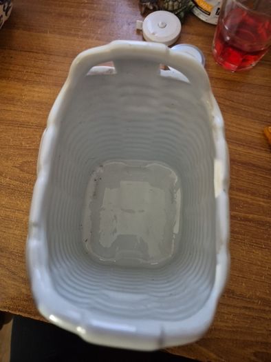 Ceramic Vintage Basket Planter with Handles