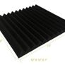 48 Pack Black blue 1" x 12" x 12" Acoustic Wedge Studio Foam Sound Absorption Wall Panels (FREE POSTAGE) Image 5
