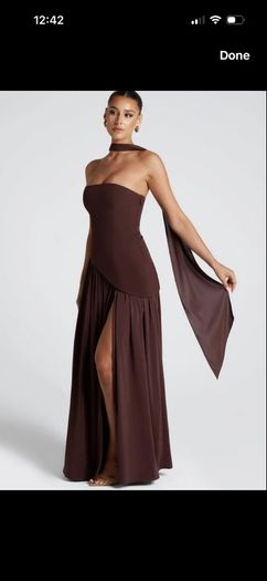 Brown ball dress