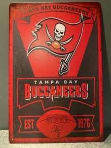Tampa Bay Buckaneers Tin Metal sign
