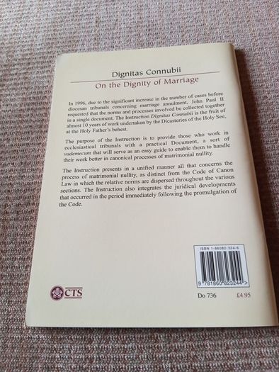 2005 Dignitas Connubi. On the Dignity of Marriage. Religious.